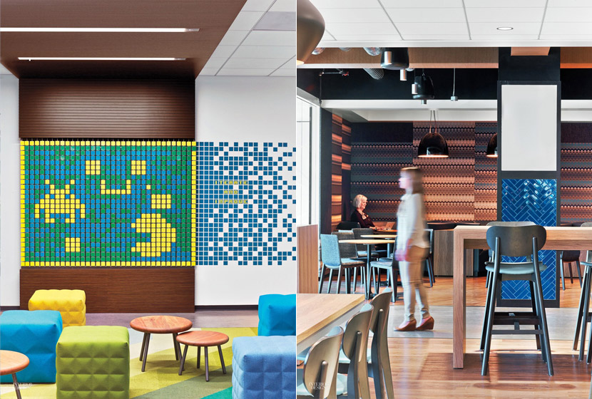 At LinkedIn San Francisco Office by Interior Architects, Graphics Lead the Way